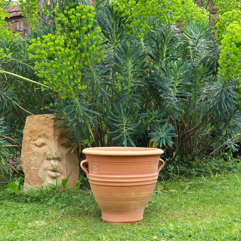winterhartes Terracotta Pflanzgefäß "Rosa", H=35 cm