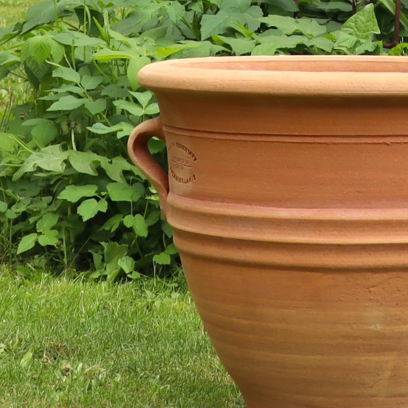 winterhartes Terracotta Pflanzgefäß "Rosa", H=35 cm