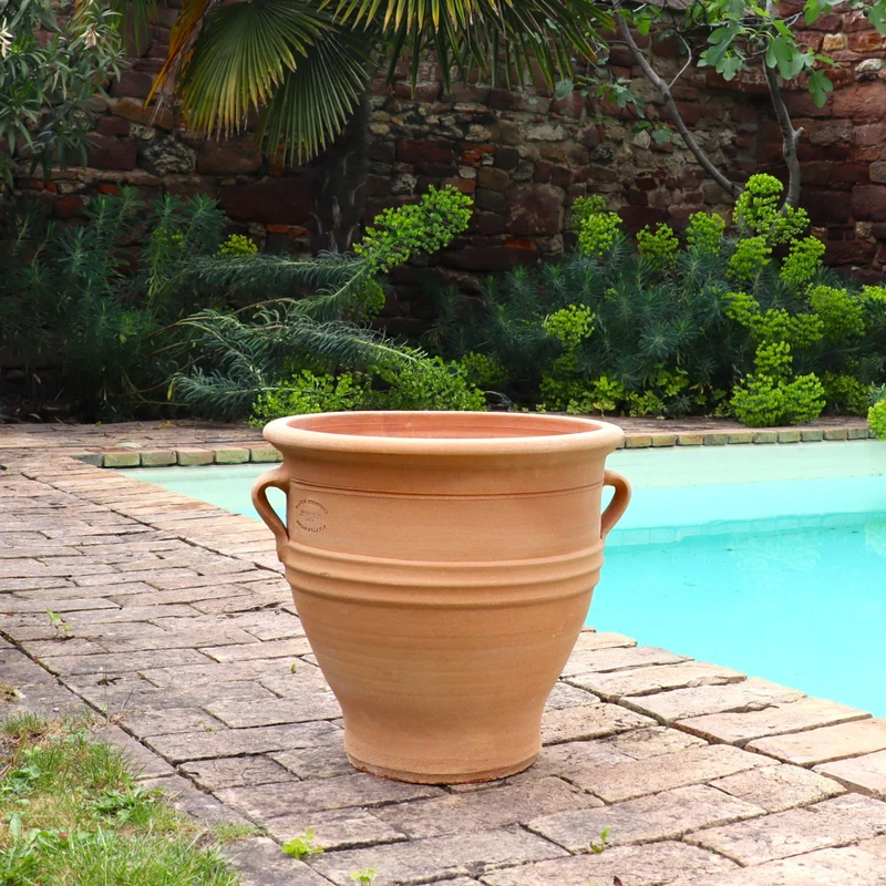 Terracotta Pflanzgefäß "Rosa", H=40 cm