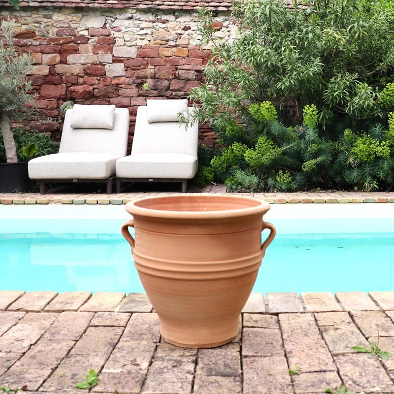 Terracotta Pflanzgefäß "Rosa", H=40 cm