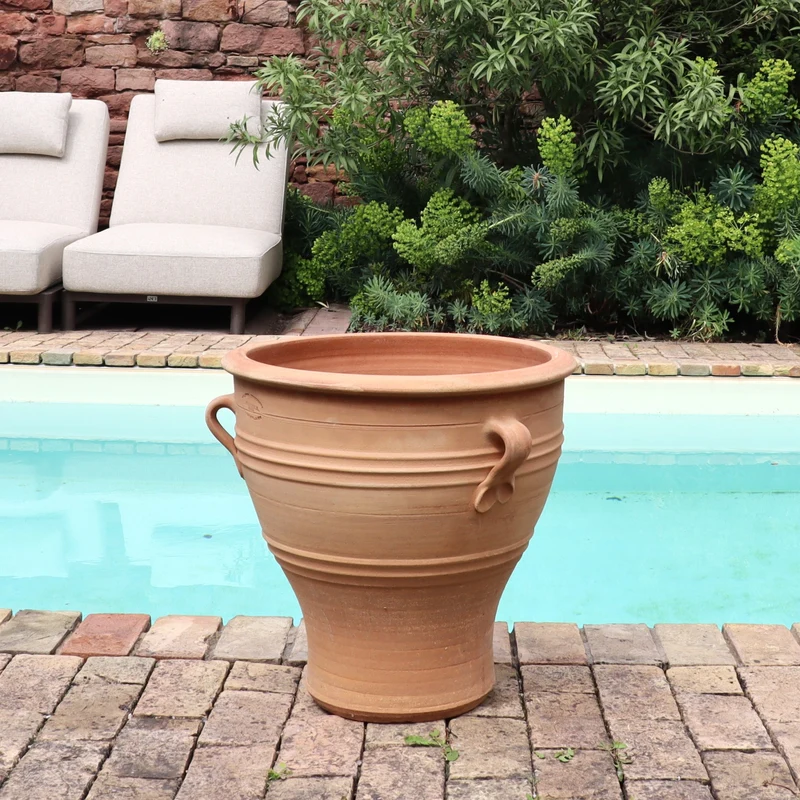 winterhartes Terracotta Pflanzgefäß "Rosa", H=50 cm
