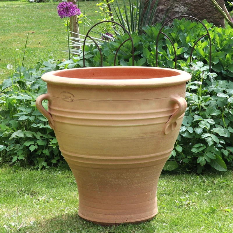 winterhartes Terracotta Pflanzgefäß "Rosa", H=50 cm