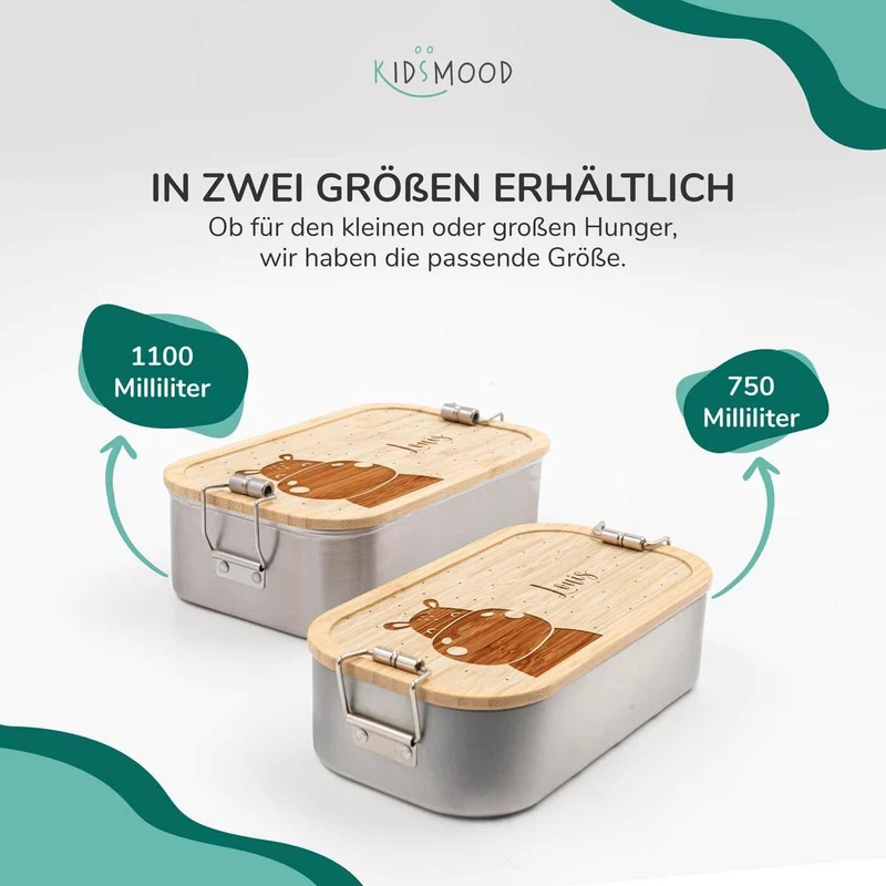 Brotdose personalisiert Nilpferd