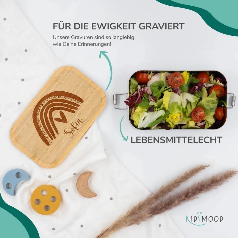 Brotdose personalsiert Regenbogen