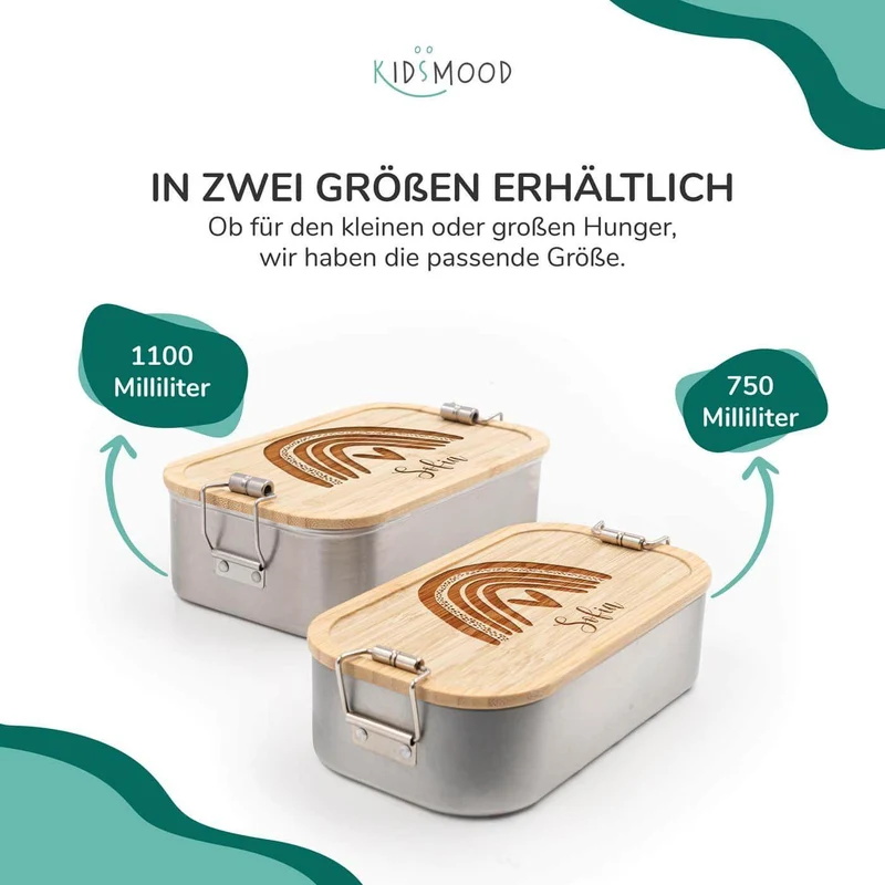 Brotdose personalsiert Regenbogen