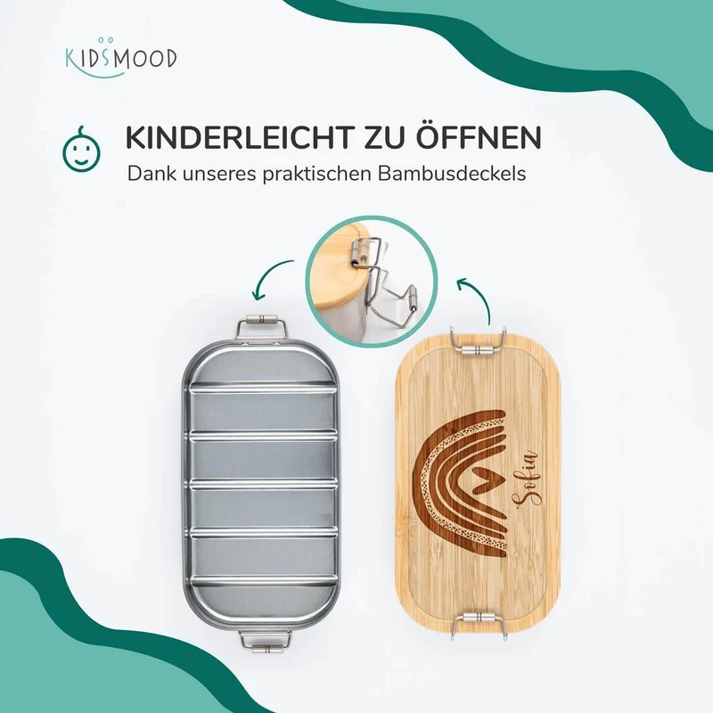 Brotdose personalsiert Regenbogen