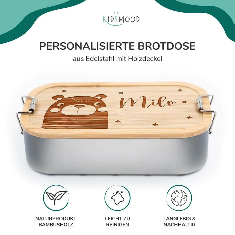 Brotdose personalisiert Bär