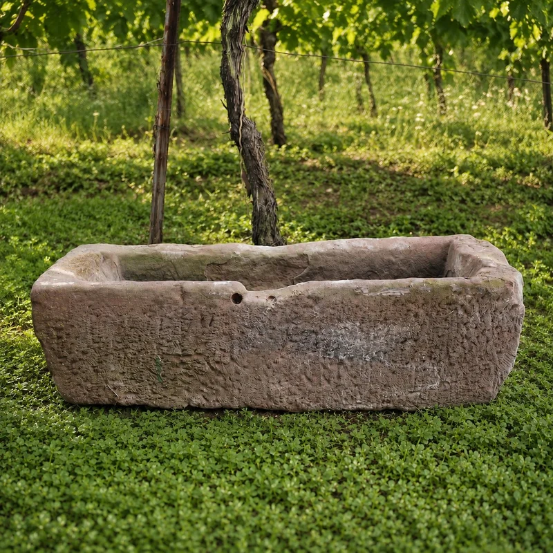 nostalgischer Sandsteintrog 98 x 38 x 25 cm