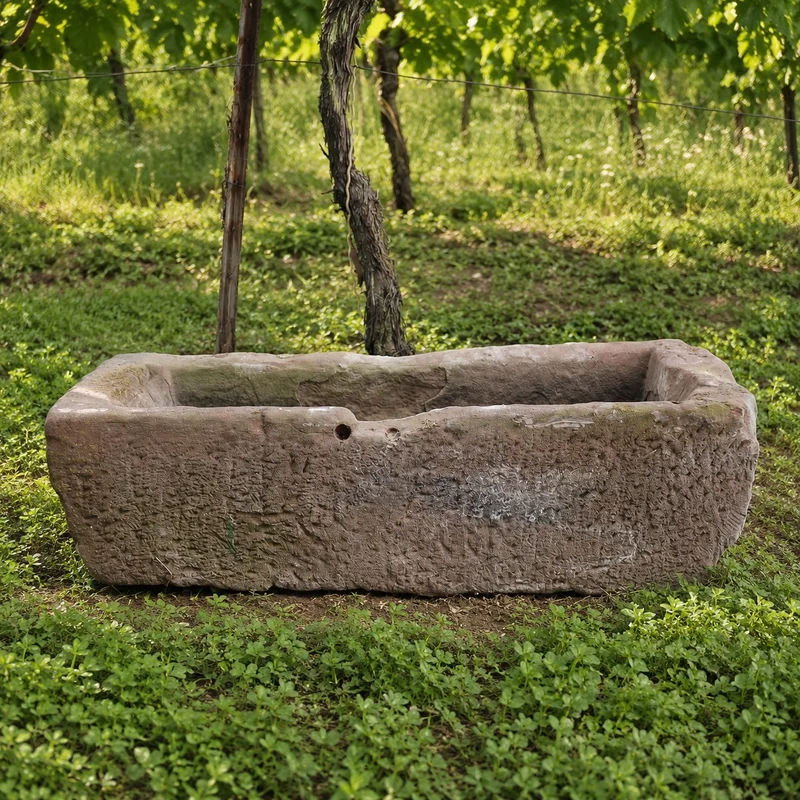 nostalgischer Sandsteintrog 98 x 38 x 25 cm