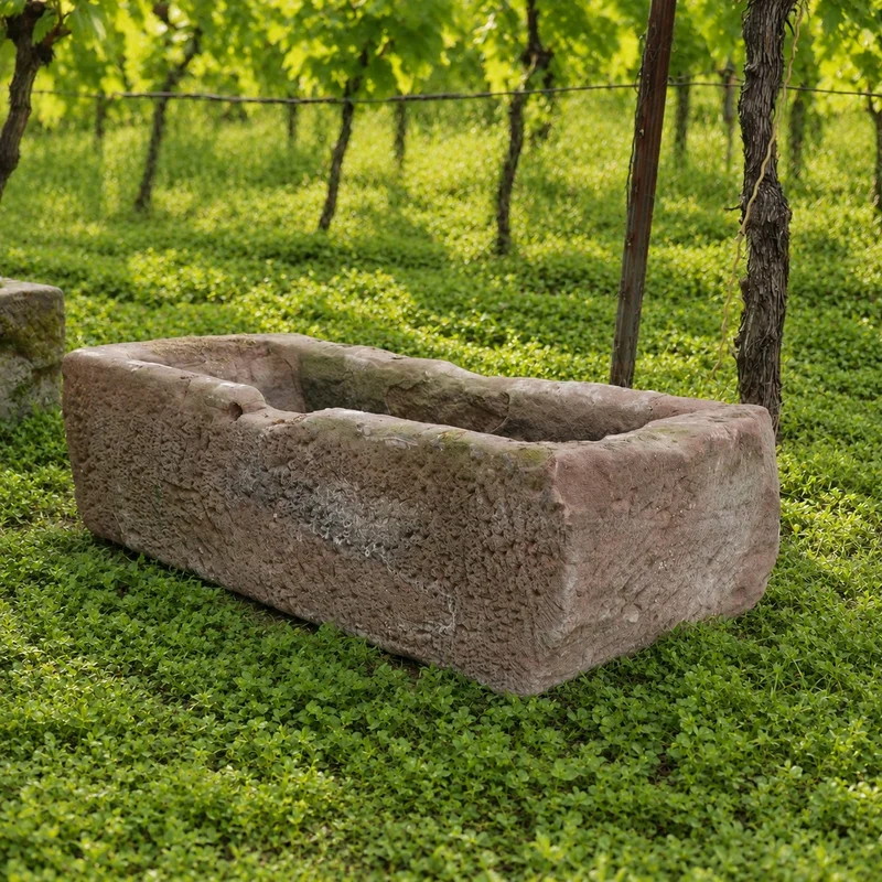 nostalgischer Sandsteintrog 98 x 38 x 25 cm