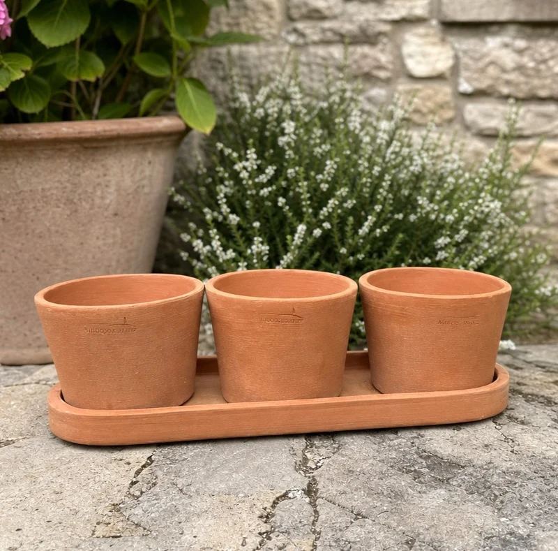 Kräutertopf Trio aus Terracotta