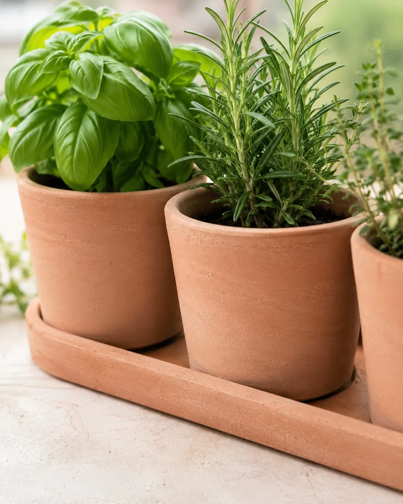 Kräutertopf Trio aus Terracotta