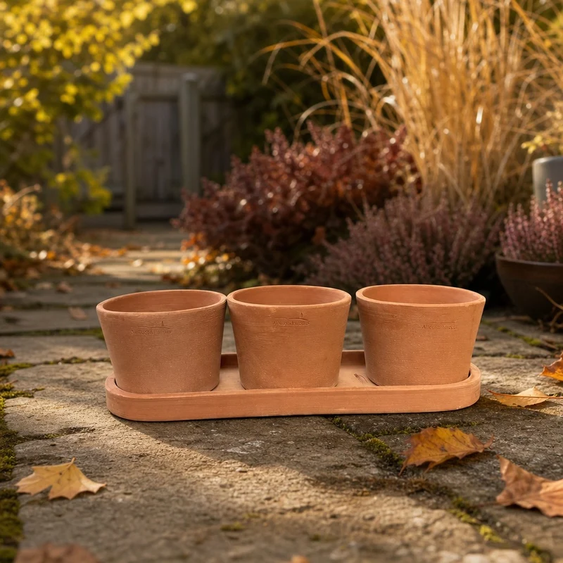 Kräutertopf Trio aus Terracotta