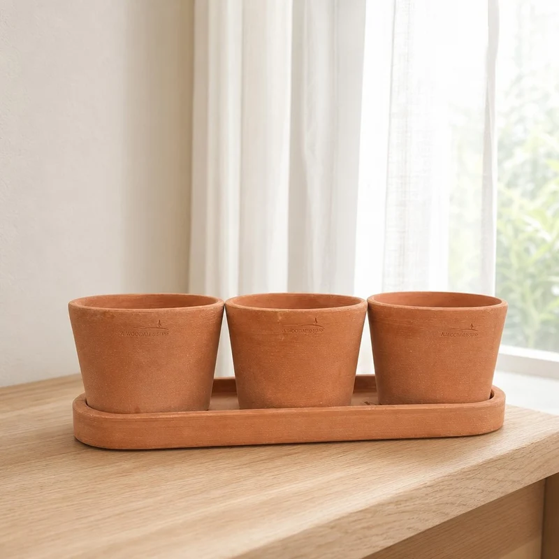 Kräutertopf Trio aus Terracotta