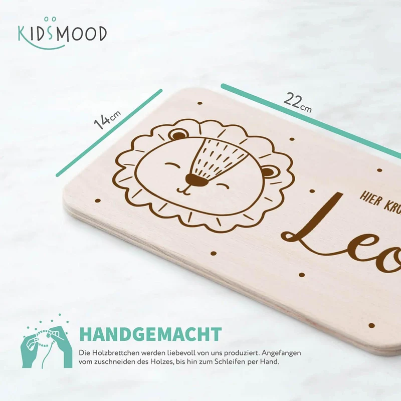 Frühstücksbrettchen Holz Löwe