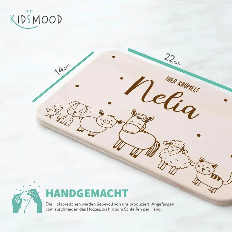 Frühstücksbrettchen Holz Bauernhof
