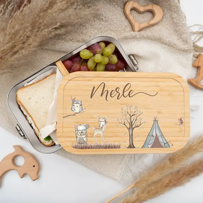 Brotdose Kinder personalisiert - Woodland
