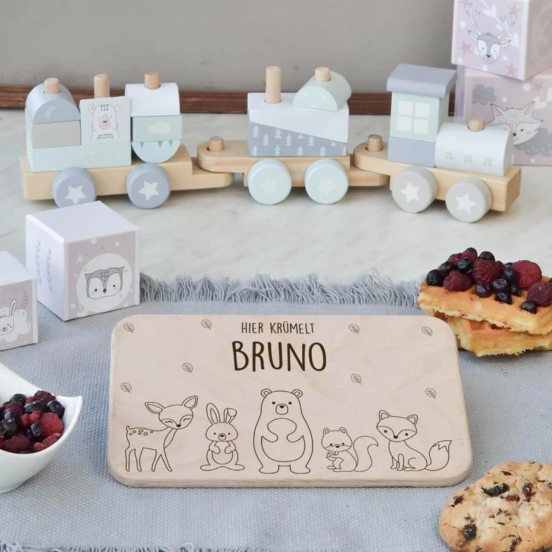 Frühstücksbrettchen Holz personalisiert