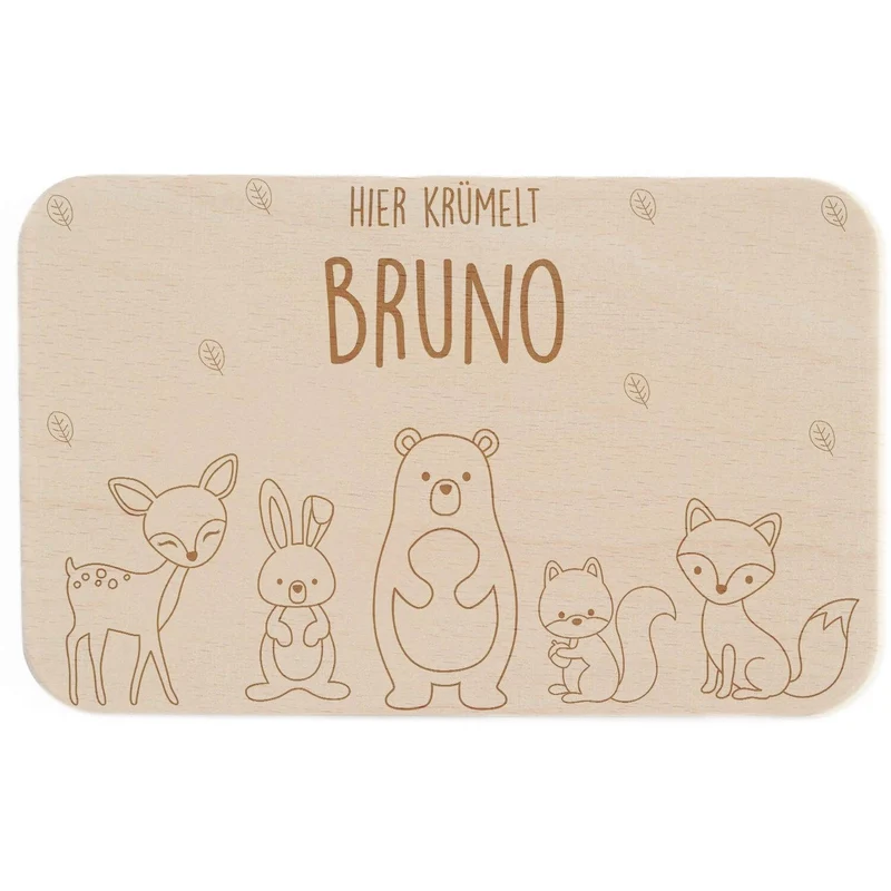 Frühstücksbrettchen Holz personalisiert