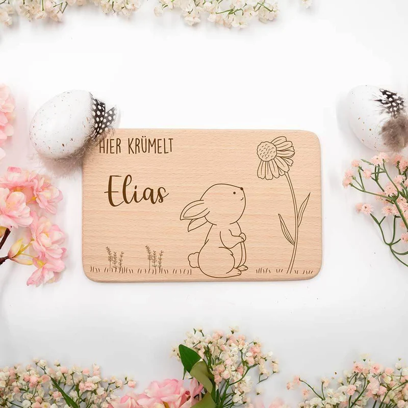 Frühstücksbrettchen Holz personalisiert