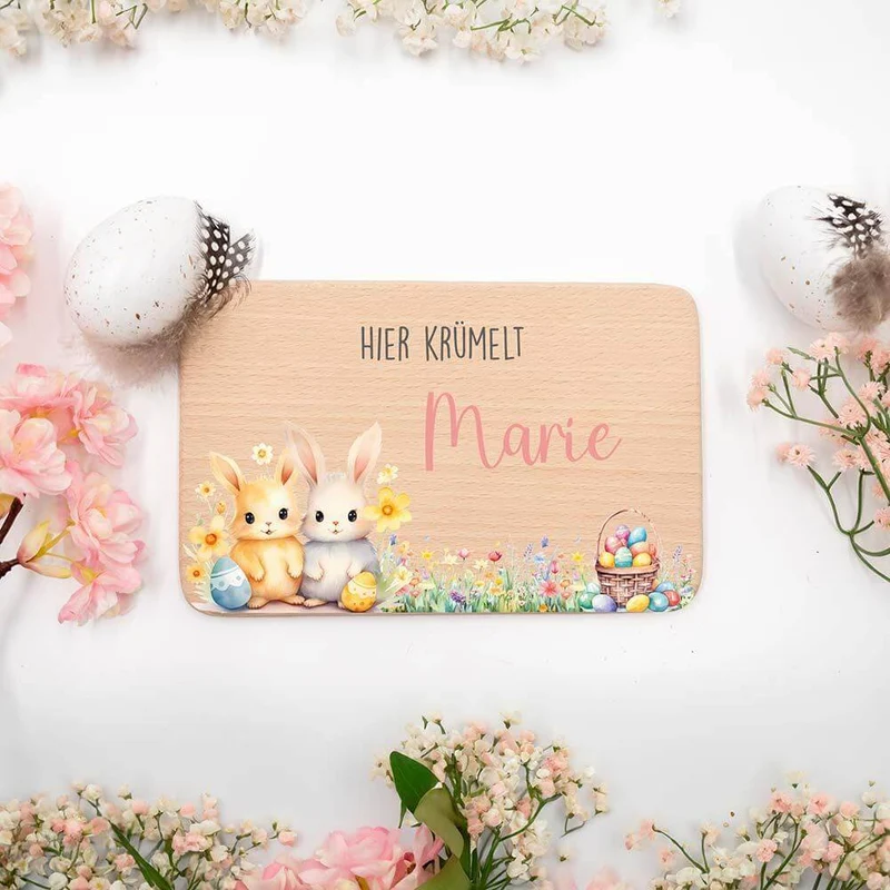 Frühstücksbrettchen Holz personalisiert