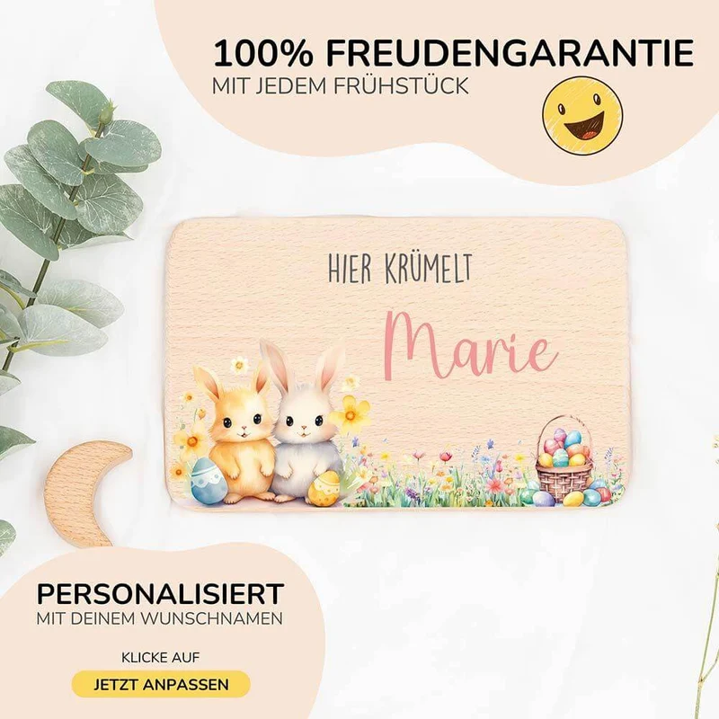 Frühstücksbrettchen Holz personalisiert