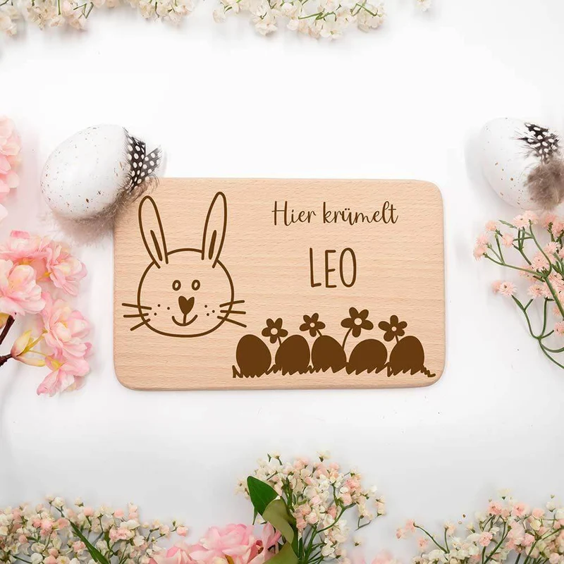 Frühstücksbrettchen Holz personalisiert