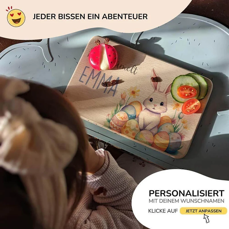 Frühstücksbrettchen Holz personalisiert