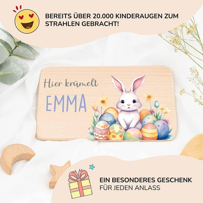 Frühstücksbrettchen Holz personalisiert