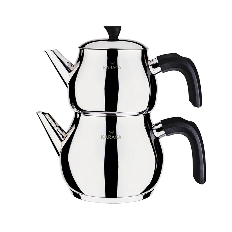 Karaca Kayra Theepot Set | Turkse Authentiek Theepot RVS ( 1,0 / 1,75 Liter )