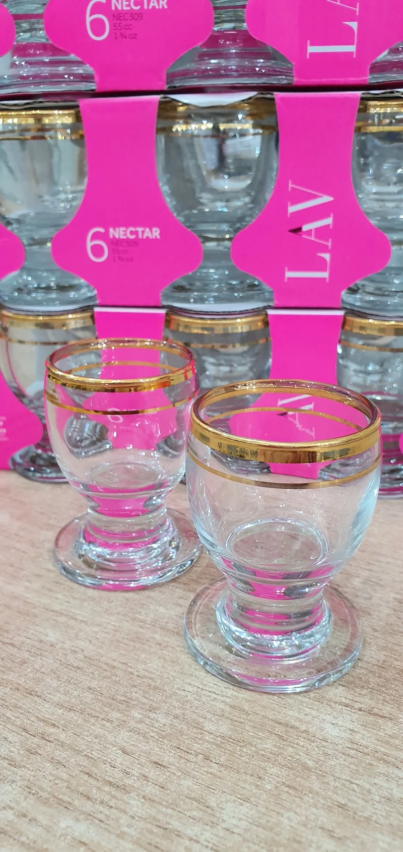 LAV NECTAR 6 DELIG GLAZEN GOUD 55 Cl