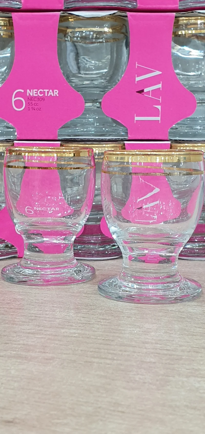 LAV NECTAR 6 DELIG GLAZEN GOUD 55 Cl