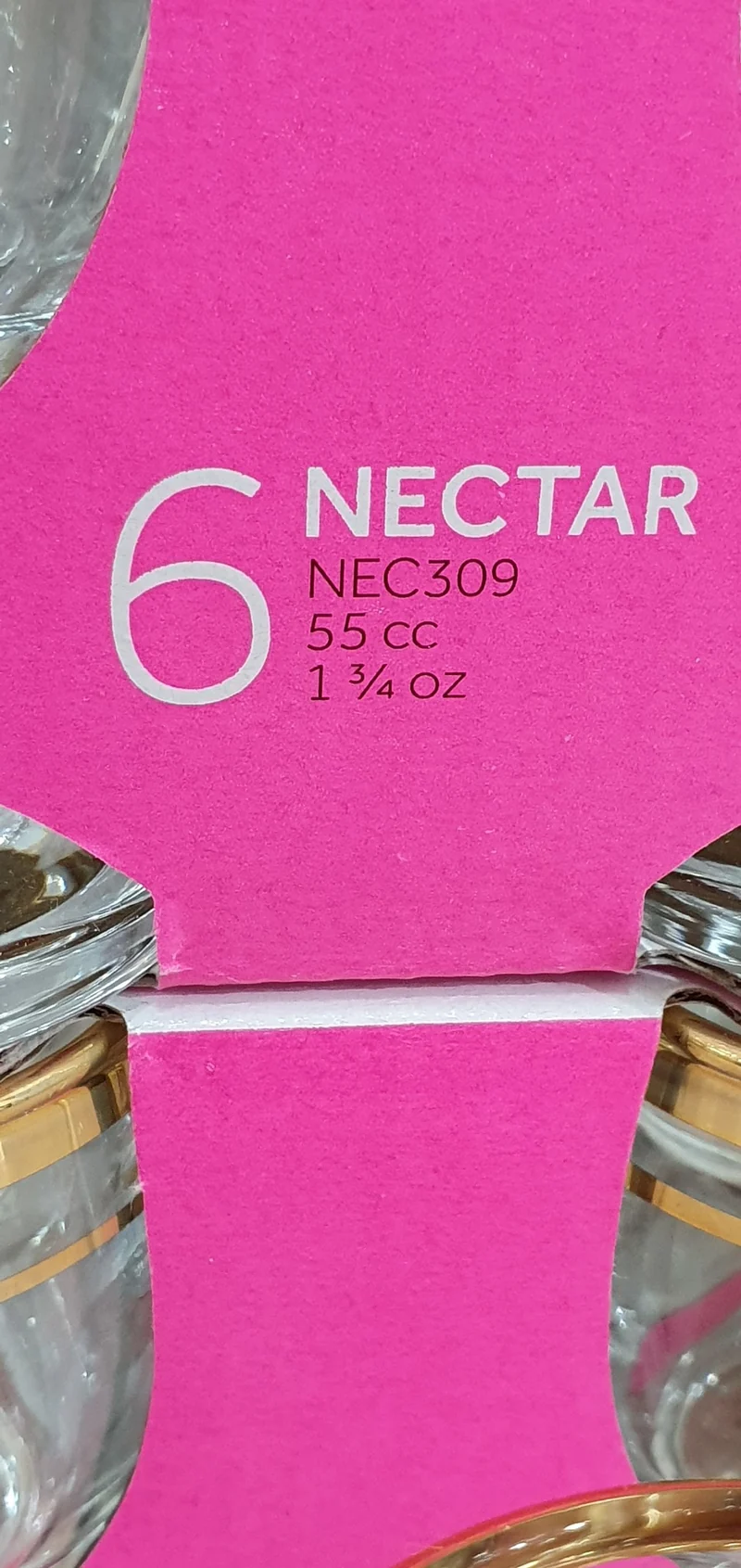 LAV NECTAR 6 DELIG GLAZEN GOUD 55 Cl