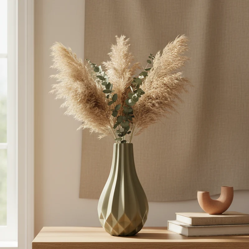 FUGURATO VAAS | Ø21X35,5 CM BEIGE ( ALLEEN IN DE WINKEL )