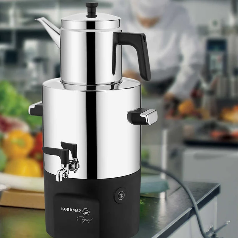 Korkmaz Caysef Semaver Inox Glans