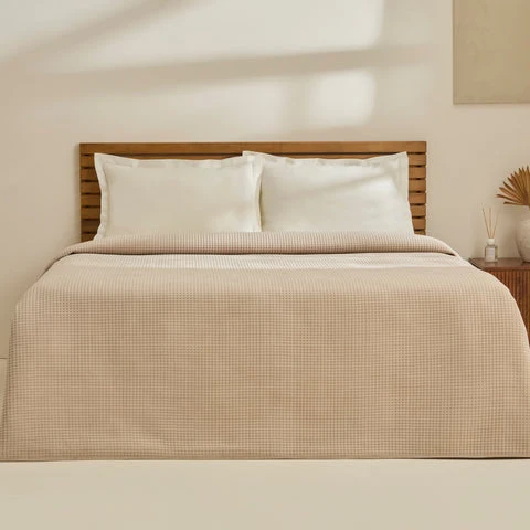 Karaca Chloe Sprei, Tweepersoons, Beige ( 230 x 240 cm )