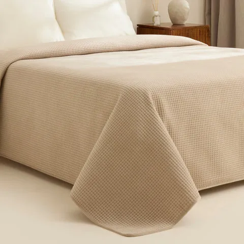 Karaca Chloe Sprei, Tweepersoons, Beige ( 230 x 240 cm )