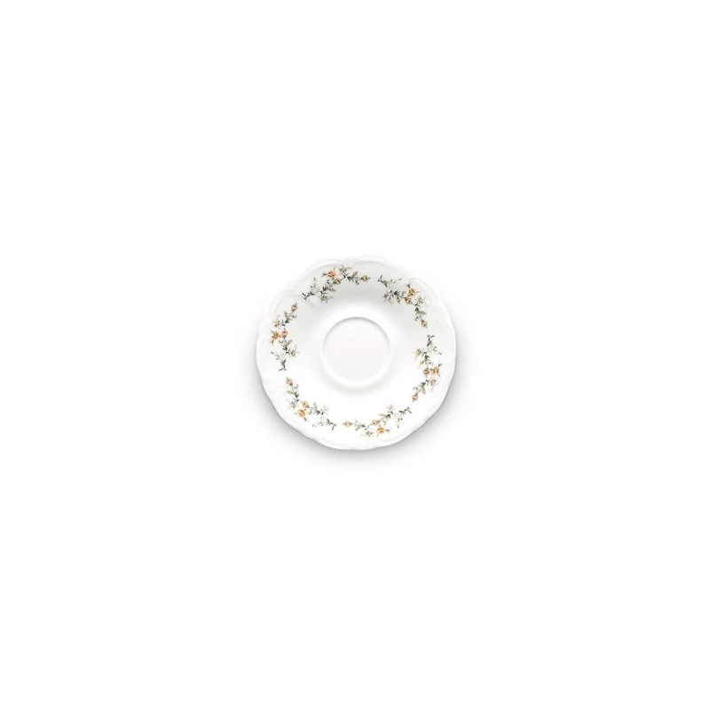 Flower Retro Brown Espresso- / mokkaset 12-Delig | 6-Persoons