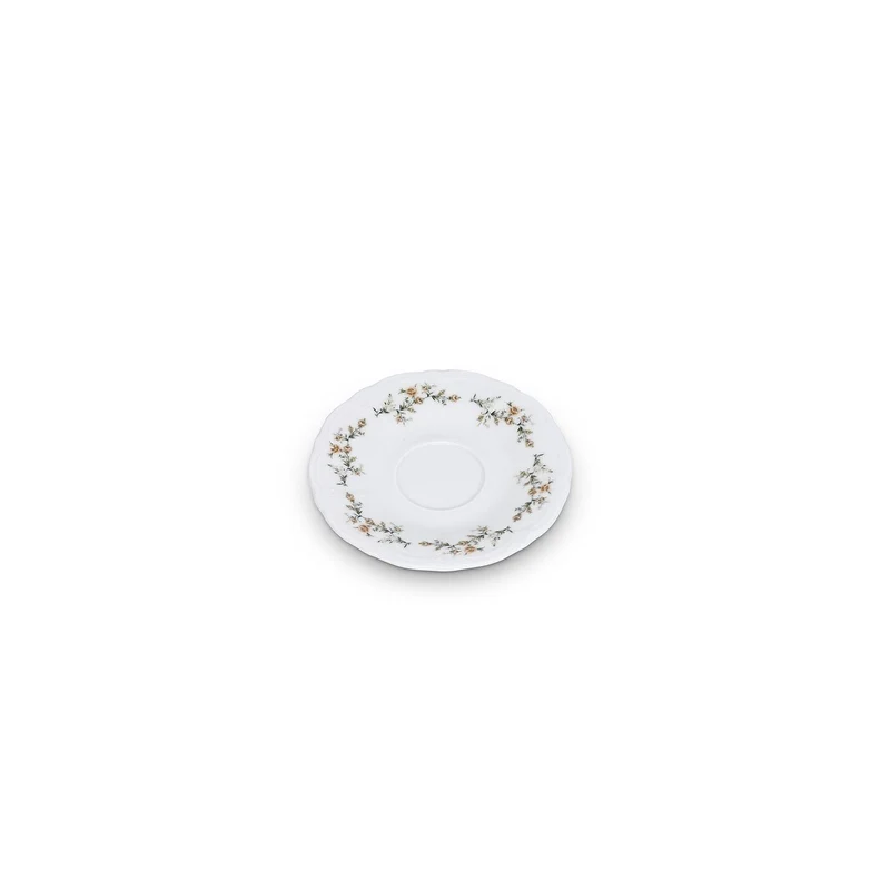 Flower Retro Brown Espresso- / mokkaset 12-Delig | 6-Persoons