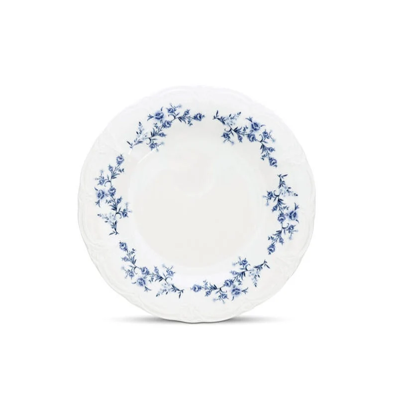 Plat bord 27,5 cm Blue flower Retro