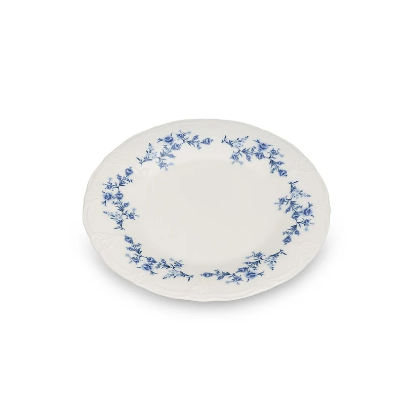 Plat bord 27,5 cm Blue flower Retro