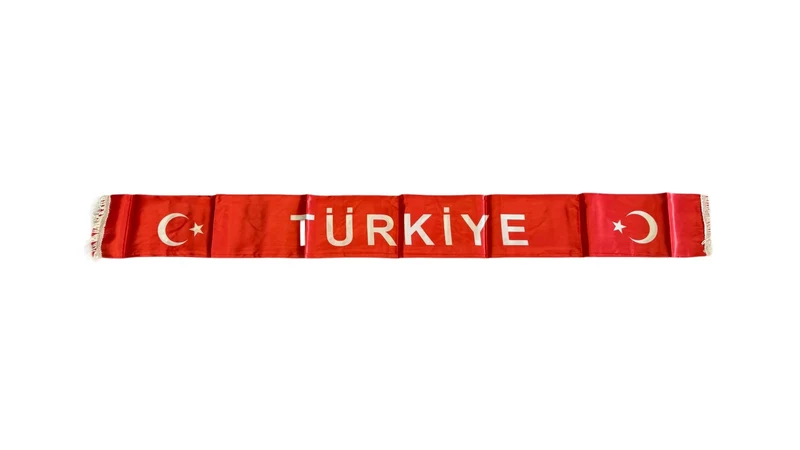 WK 2026 voetbal 'Turks' Turkije sjaal 120 x 15 cm - Turkse Elftal accessoire