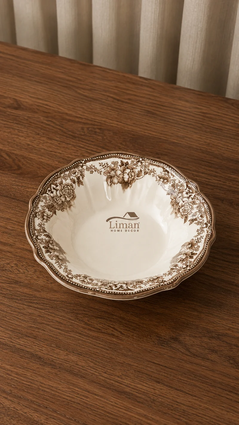 New Vintage Brown Saladekom | Per Stuk