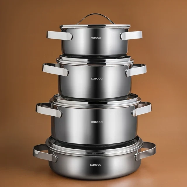 Karaca 3 Ply Culinara pannenset 8-delige