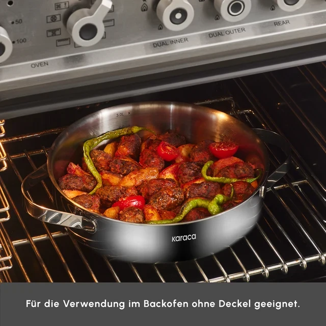 Karaca 3 Ply Culinara pannenset 8-delige