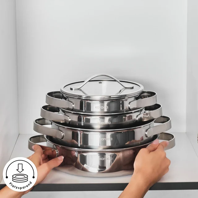 Karaca 3 Ply Culinara pannenset 8-delige