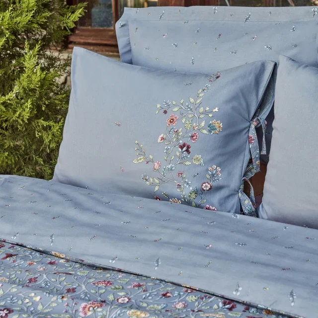 Karaca Ansey 100% Turkse Katoenen Dekbedovertrekset – Tweepersoons, Blauw