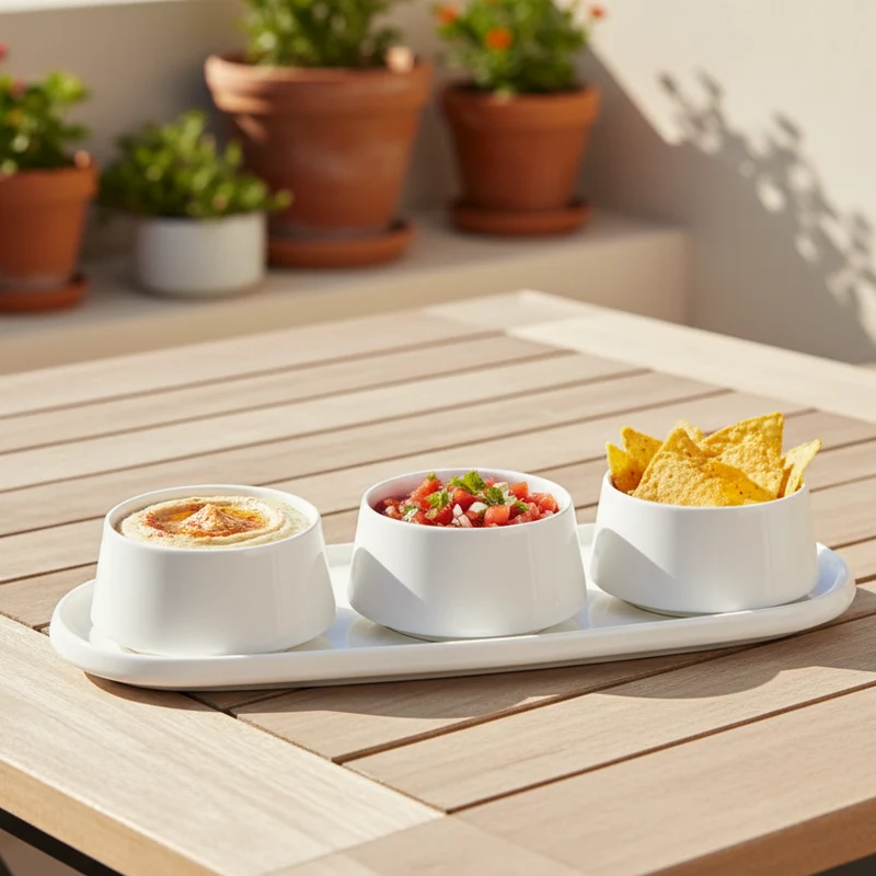 BELLON SNACK- / ONTBIJT SCHALENSET | WIT 4-DELIG