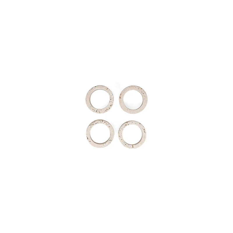 OPUS TRAVERTINE SERVETRING 5CM TRAVERTIN - SET VAN 4