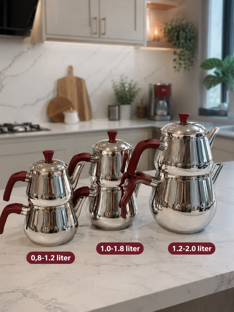 Polochef Dolphin Theepotset Burgundy | 1,00 / 1,80 L
